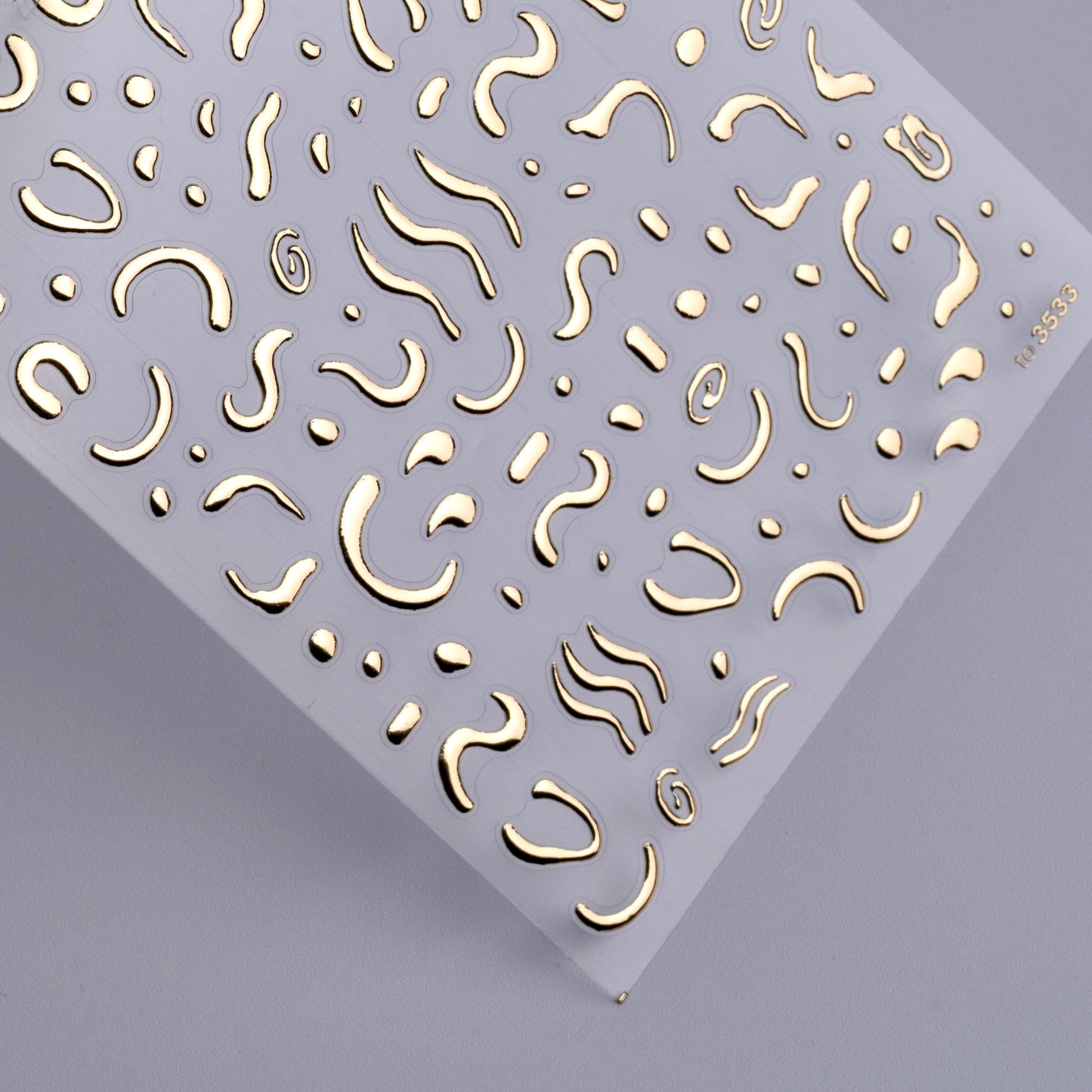 Puff Paint Nail Stickers (Gold)