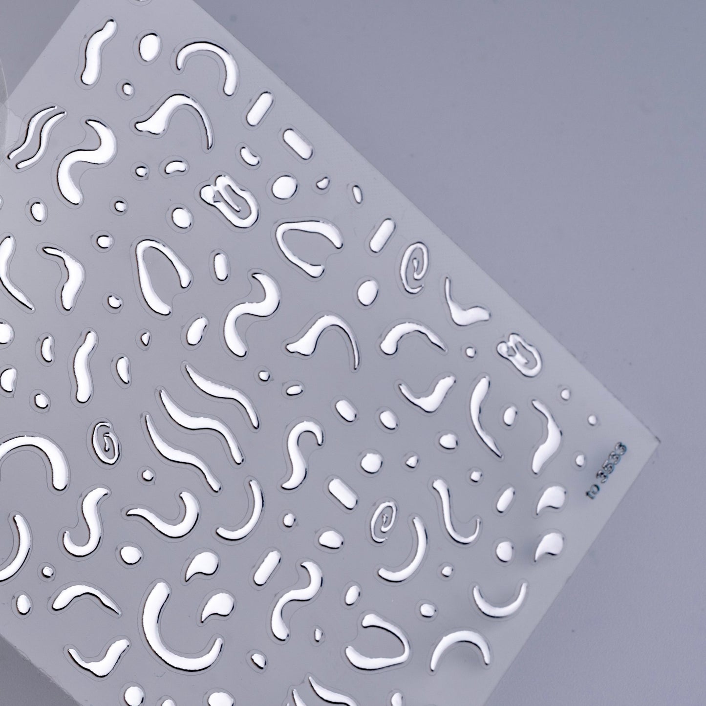 Puff Paint Nail Stickers (Silver)