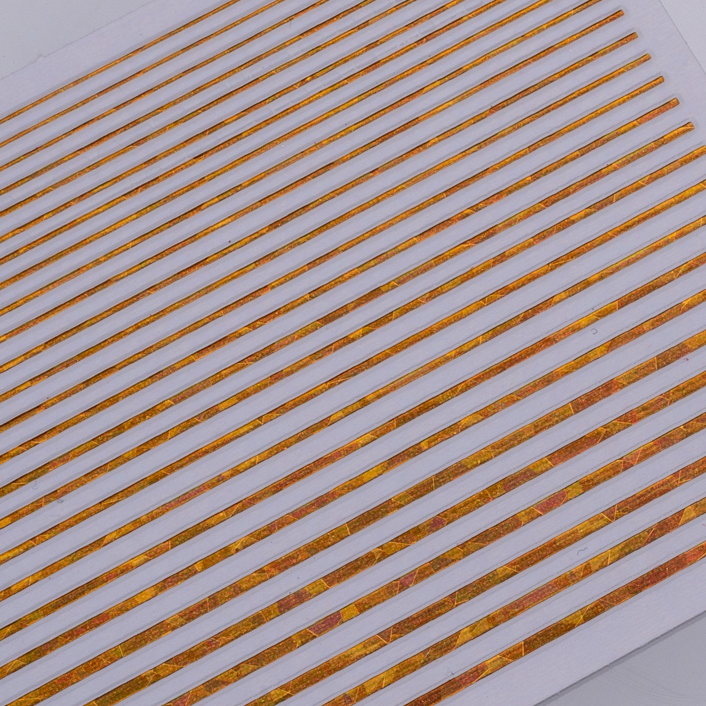 Gold Hologram Line Nail Stickers