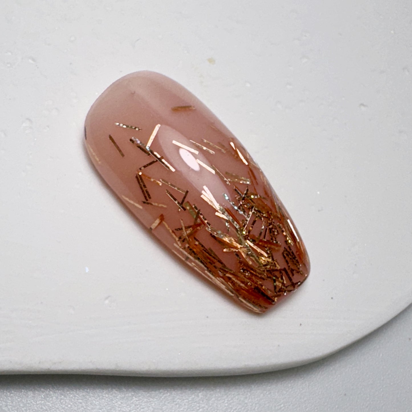 Peach Tinsel Glitter