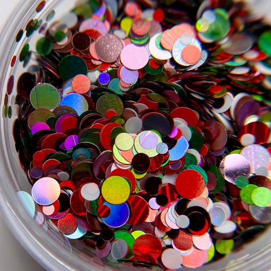 Glitter mix in jar.