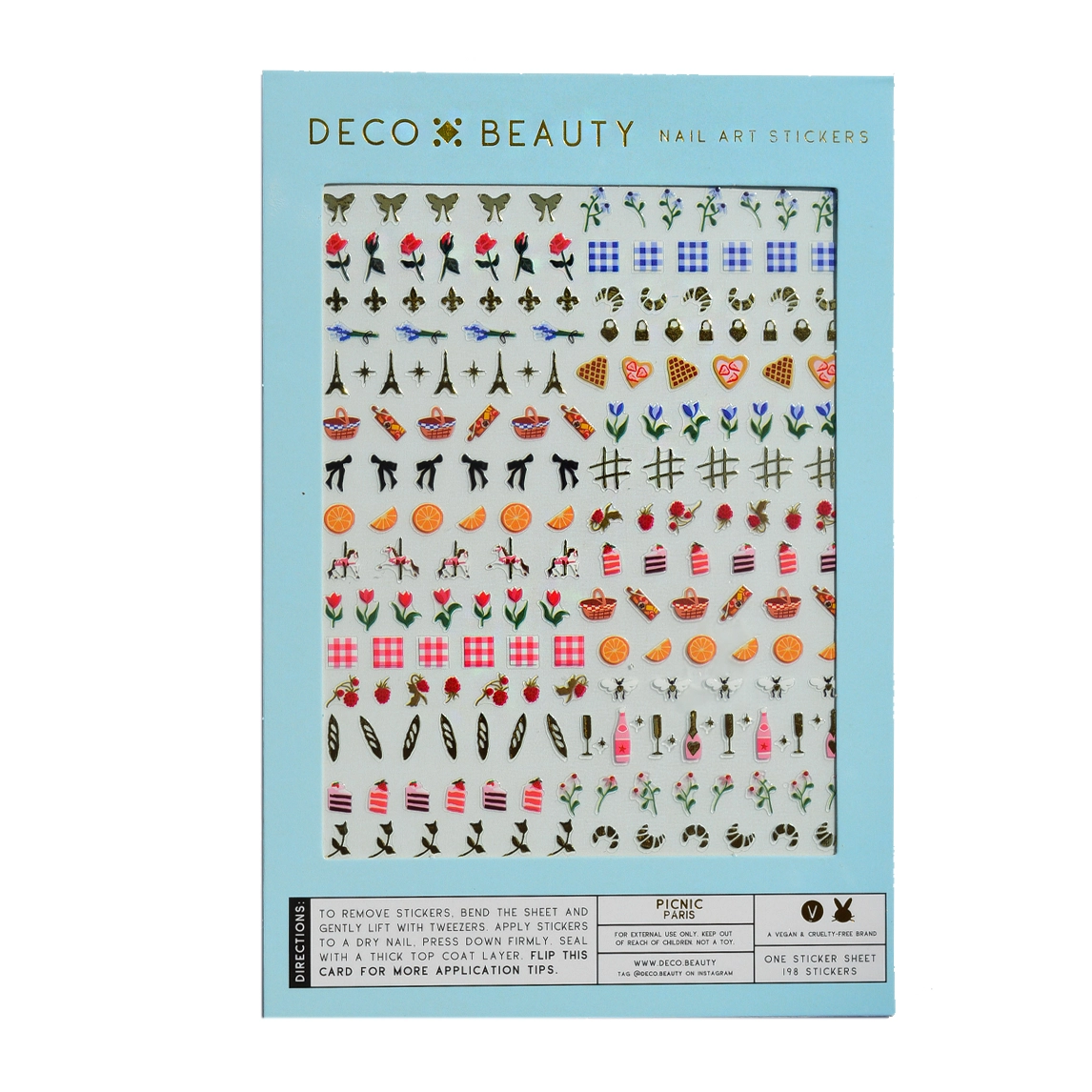 Picnic Paris Nail Stickers