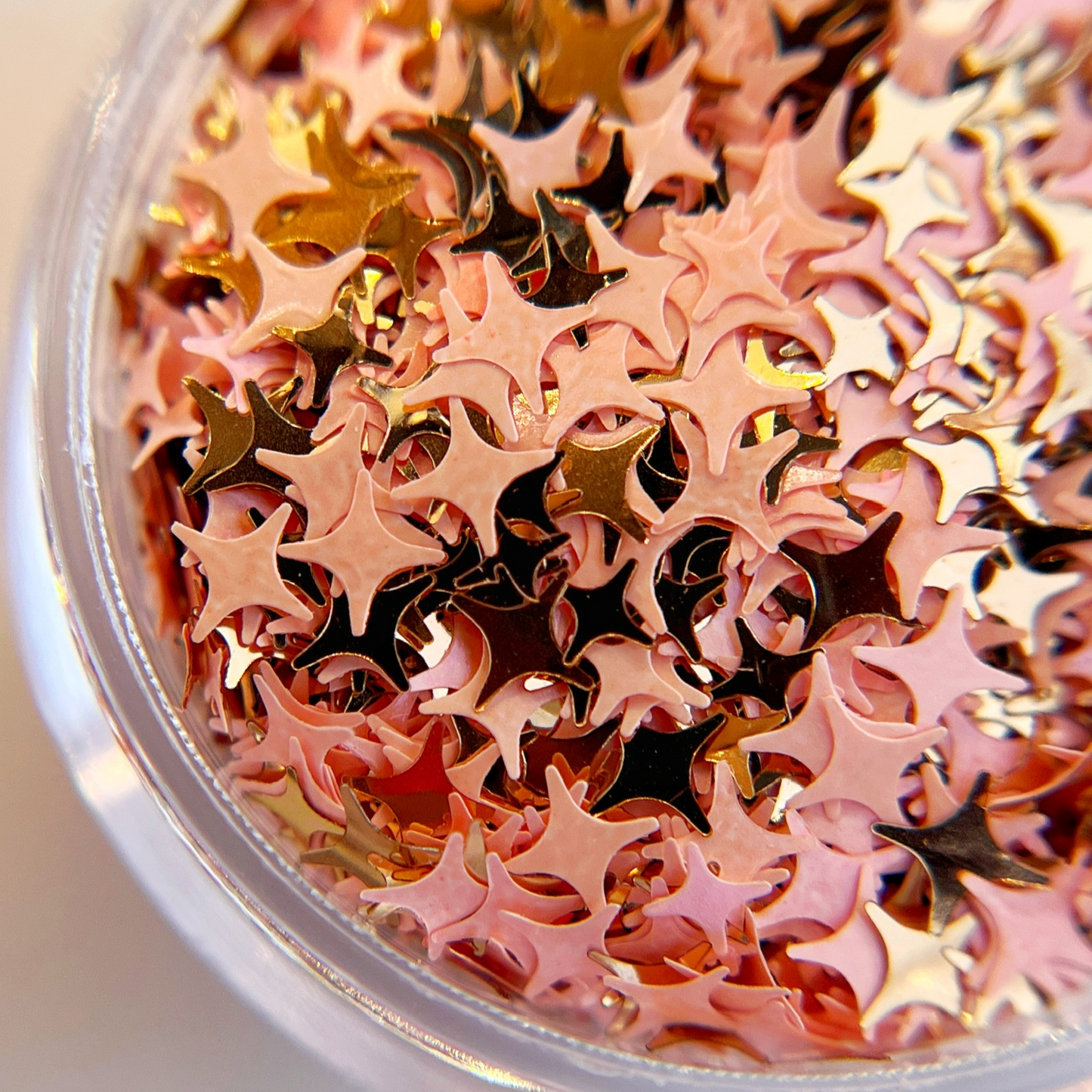 Glitter mix in jar.