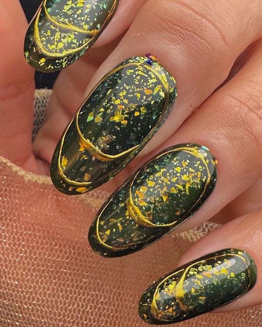 Olive Fleck Glitter