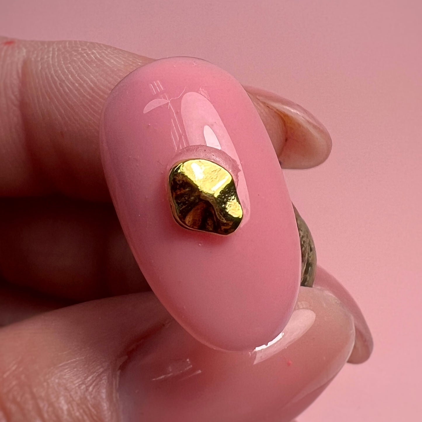 Gold Nugget Oval Charm