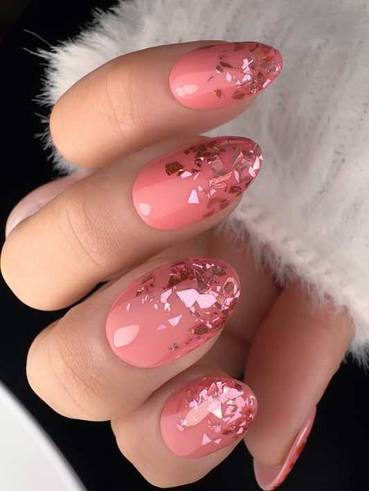 Warm Pink Fleck Glitter