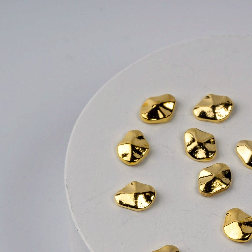 Gold Nugget Oval Charm