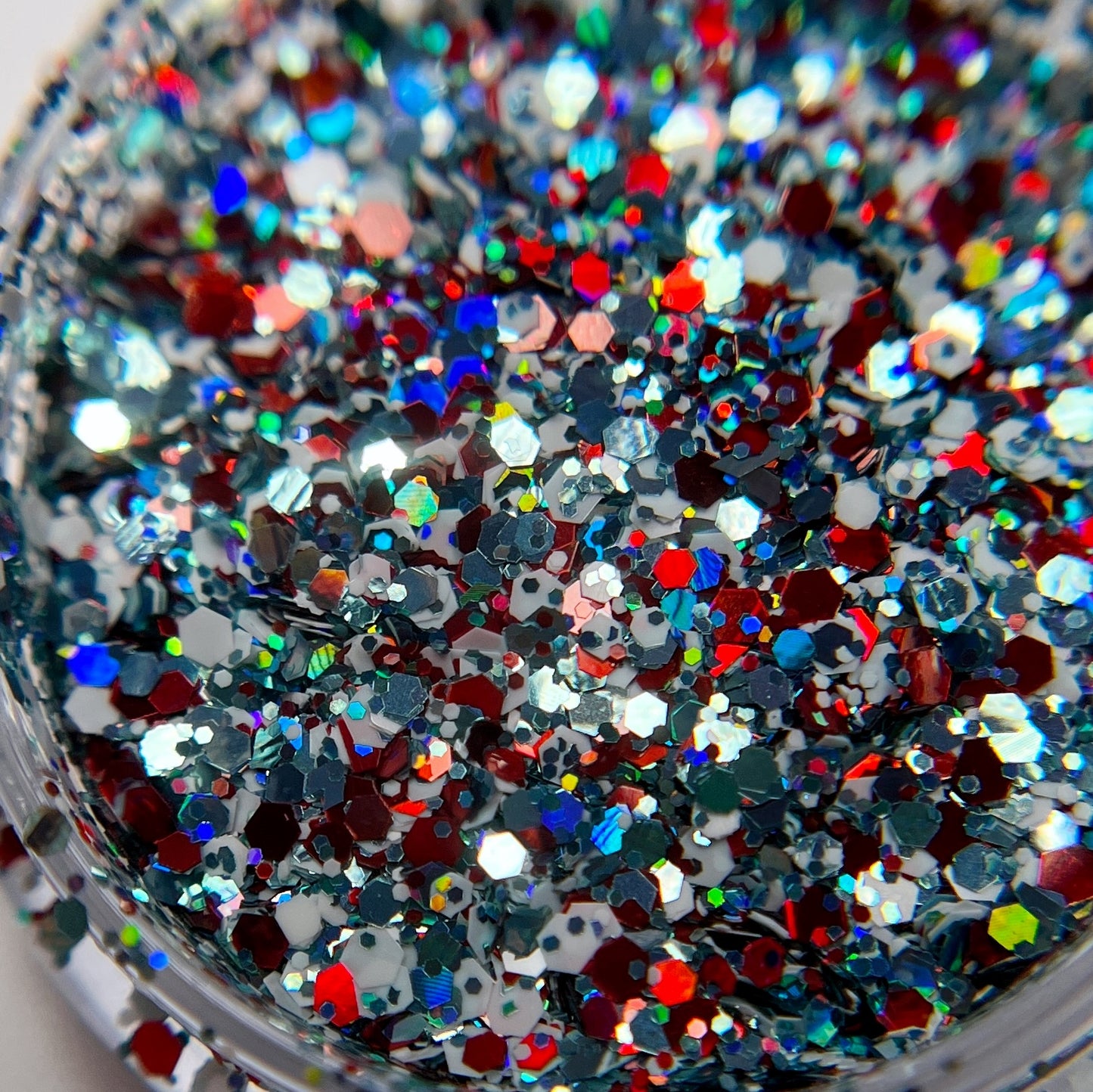 Glitter mix in jar. 