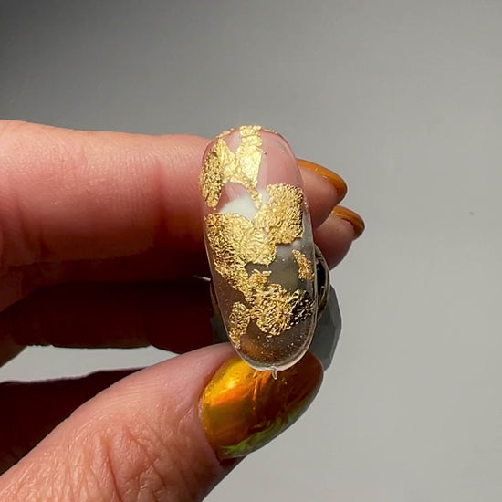 Video of decorated nail tip.